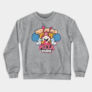 Retro Pizza Dude Crewneck Sweatshirt